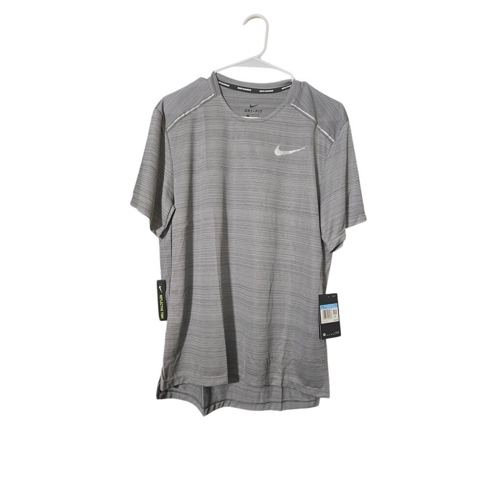 Nike Mens Running Shirt Grey Size Medium